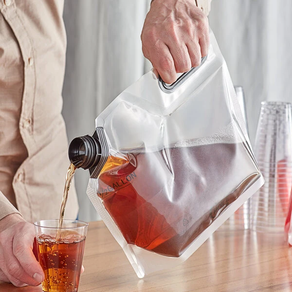Choice 1/2 Gallon Beverage Take Out Bag - 25/Case