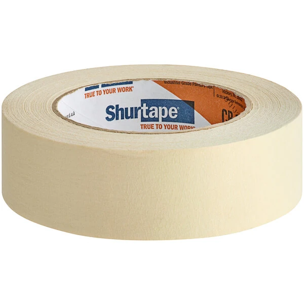 Shurtape CP 107 1.44" x 60 Yards Natural Industrial Grade Masking Tape 100285