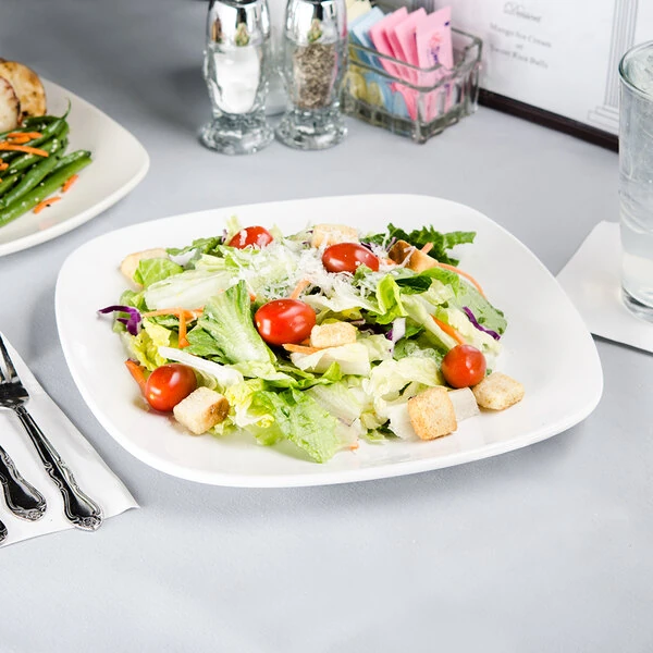 Tuxton BWH-110C 11" White Square China Plate - 12/Case