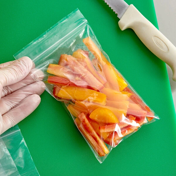 LK Packaging Clear Line 4" x 6" Seal Top Plastic Food Bag - 100/Pack