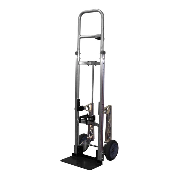 B&P Manufacturing Liberator 600 lb. Curved Back Hand Truck with Single-Pin Square-Loop Handle, Adjustable Sliding Keg Hook, 8 inch D16 Wheels, and Stair Climbers A65-B5MK-C29-D16-E44E-NA