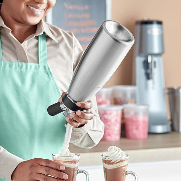iSi 173001 Cream Profi Stainless Steel Whipped Cream Dispenser - 1 Liter