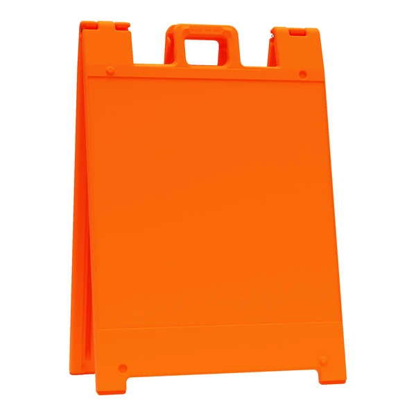 Plasticade® Squarecade 36 24" x 24" Orange Double-Sided A-Frame Sign Stand 136-O