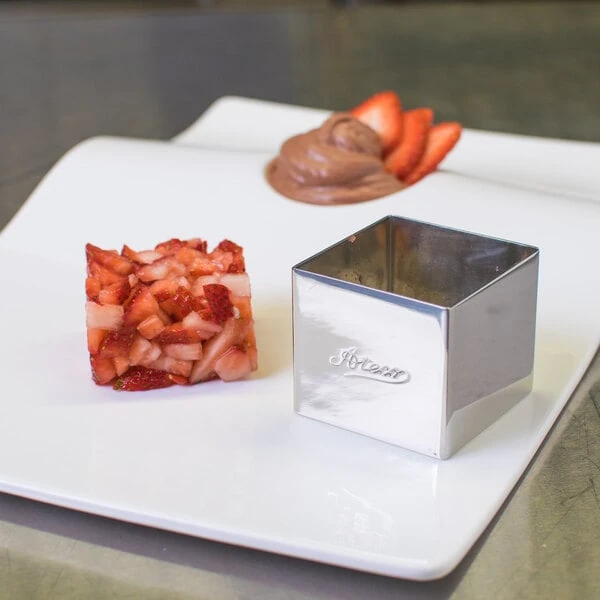 Ateco 4905 2" x 1 3/4" Stainless Steel Square Mold