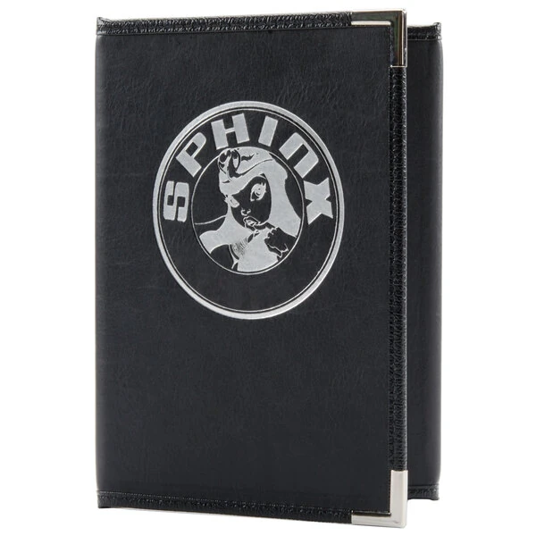 Menu Solutions RS130B Royal Select Series 5 1/2" x 11" Customizable Leather-Like Continuous 3 View Menu Cover