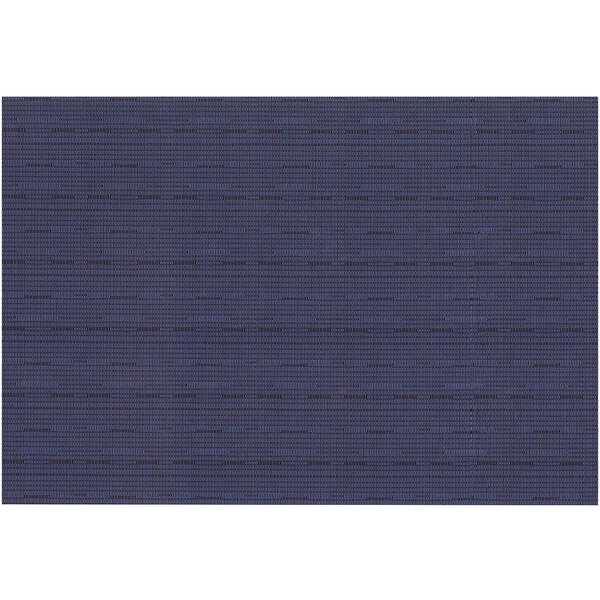 RITZ® 64912 19" x 13" Blue Grass Cloth PVC Coated Placemat - 12/Pack