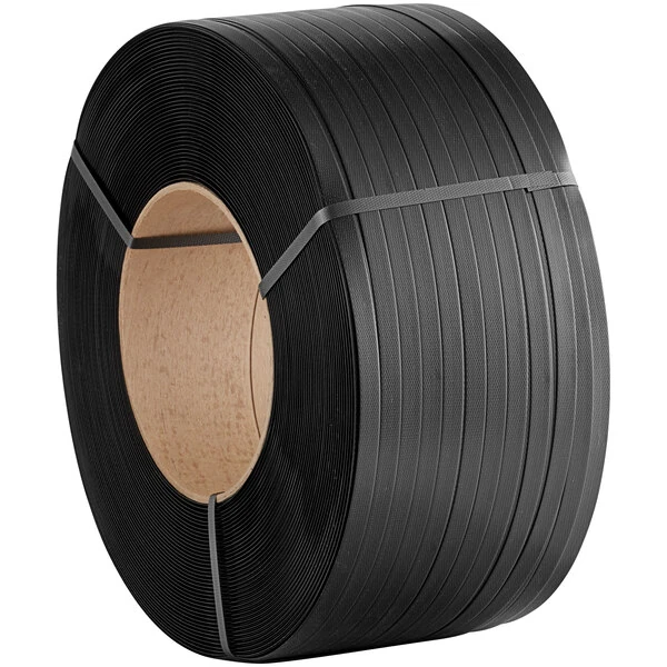 5/8" x 6000' .025" 600 lb. 8" x 8" Core Black Polypropylene Hand Strapping Coil