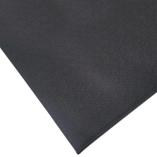 Cactus Mat 1001R-C3 3' x 60' Pro-Tekt Black Vinyl Carpet Protection Runner Mat - 1/8" Thick