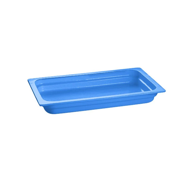 TableCraft CW300CBL 20 3/4" x 12 3/4" x 2 1/2" Cobalt Blue Full Size Cast Aluminum Food Pan