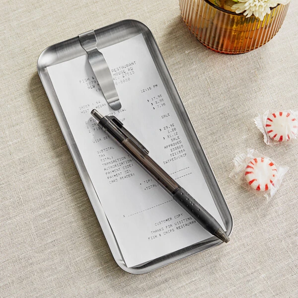American Metalcraft MCBPBSS Securit Stainless Steel Check Presenter