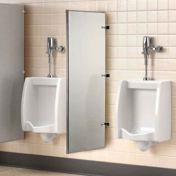 Lavex 18" x 48" Stainless Steel Urinal Partition