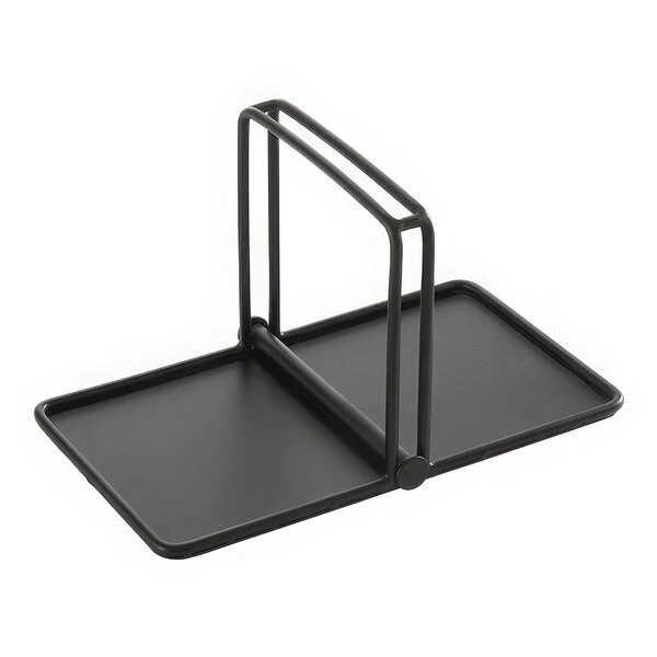 American Metalcraft 9" x 5" x 5" Black Stainless Steel Napkin Holder - 6/Case