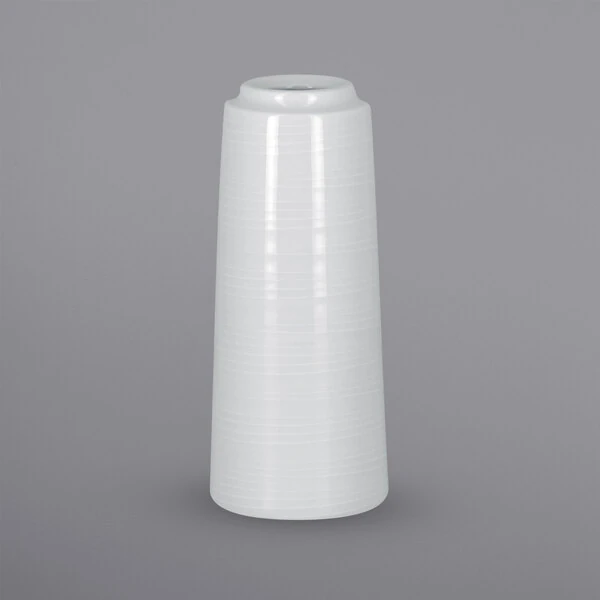 RAK Porcelain Helm Bright White Embossed Porcelain Flower Vase - 12/Case