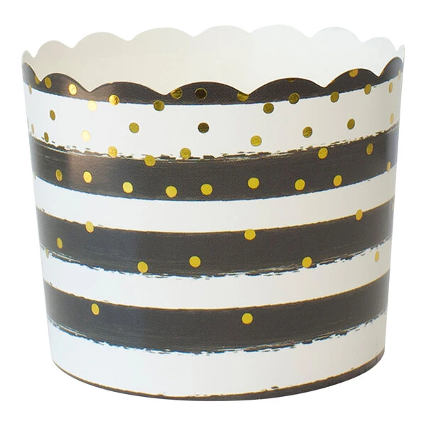 Sophistiplate Simply Baked 5 oz. Black Confetti Baking Cup - 120/Pack