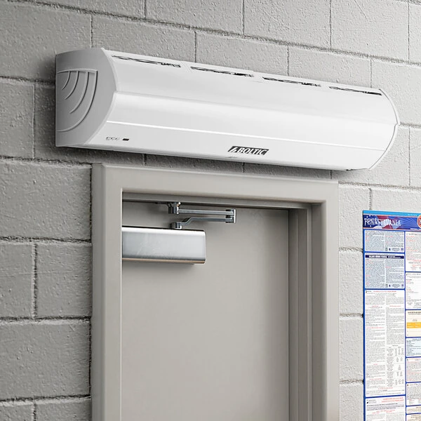 Boltic 48" White Aluminum Air Curtain with Remote Magnetic Door Switch