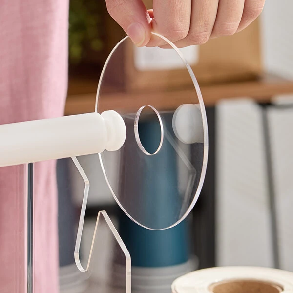 Noble 4 1/4" Clear Plastic Disk for Label Dispenser