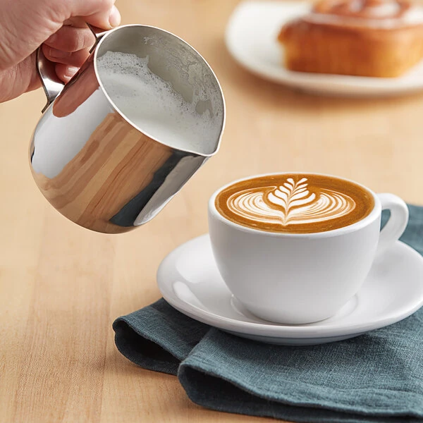 Choice 12 oz. Polished Stainless Steel Frothing Pitcher