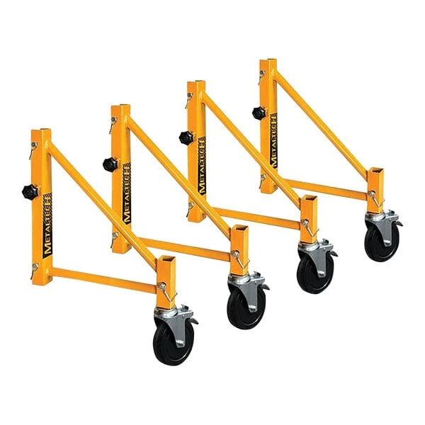 Metaltech Jobsite 14" Outrigger Set with 5" Heavy-Duty Casters for Select Metaltech Scaffolding