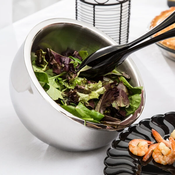 American Metalcraft AB8 54 oz. Double Wall Angled Insulated Serving Bowl - Stainless Steel
