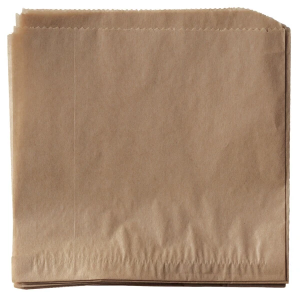 Get Enterprises 4-T4000 7" x 7" Brown Double-Open Bag - 2,000/Case