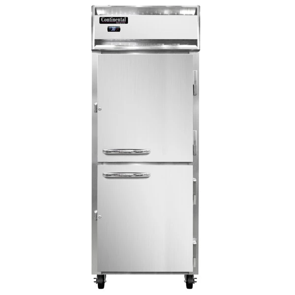 Continental Refrigerator 1RE-N-HD 29" Half Door Extra Wide Reach-In Refrigerator