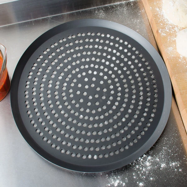 American Metalcraft CAR15SPHC 15" Super Perforated Hard Coat Anodized Aluminum Cutter Pizza Pan