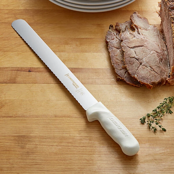 Dexter-Russell 13463 Sani-Safe 12" Narrow Scalloped Slicer