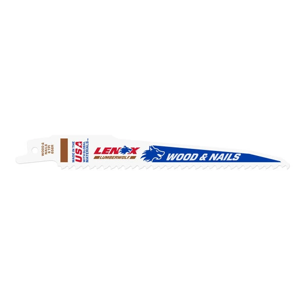 Lenox Lumberwolf 6" x 3" x 3/4" 6 TPI Wood / Nails Reciprocating Saw Blade Set 20572656R - 5/Case