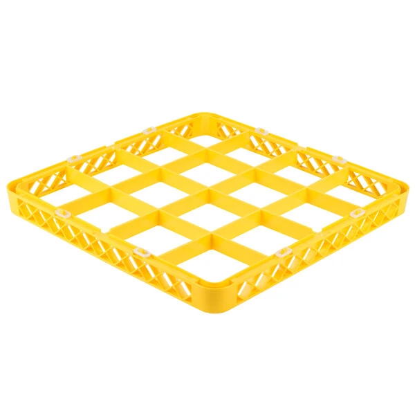 Noble Warewashing 16-Compartment Yellow Full-Size Glass Rack Extender