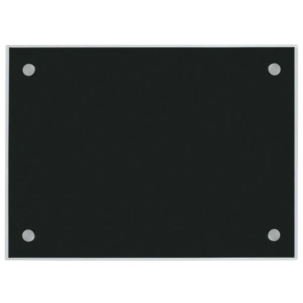 Aarco BKGB1824NT 24" x 18" Black Pure Glass Markerboard
