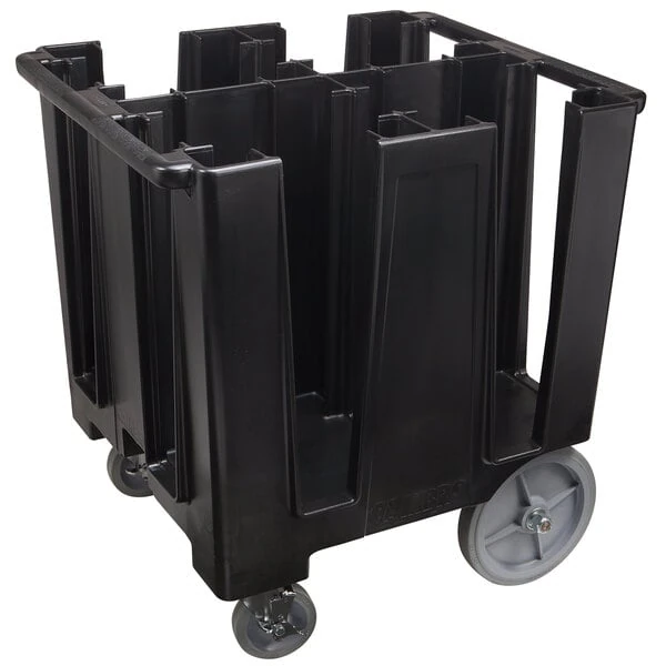 Cambro DCS1125110 Versa Black Dish Caddy - 4 Column