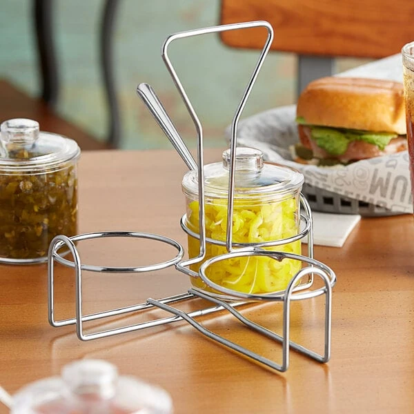 Choice 3-Compartment Wire Condiment Holder