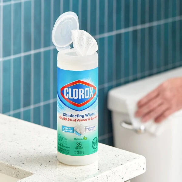 Clorox CLO01593CT 35-Count Fresh Scent Disinfecting Wipes - 12/Case
