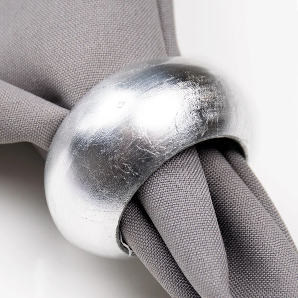 American Atelier Silver 2 3/8" Round Acrylic Napkin Ring by Jay Companies