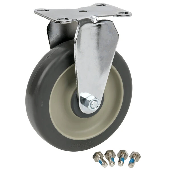 Cambro 60006 5 inch Rigid Plate Caster for Ultra Pan Carrier®, Service Carts, Beverage Service Carts, Ice Caddies, Camdollies®, and Utility Trucks