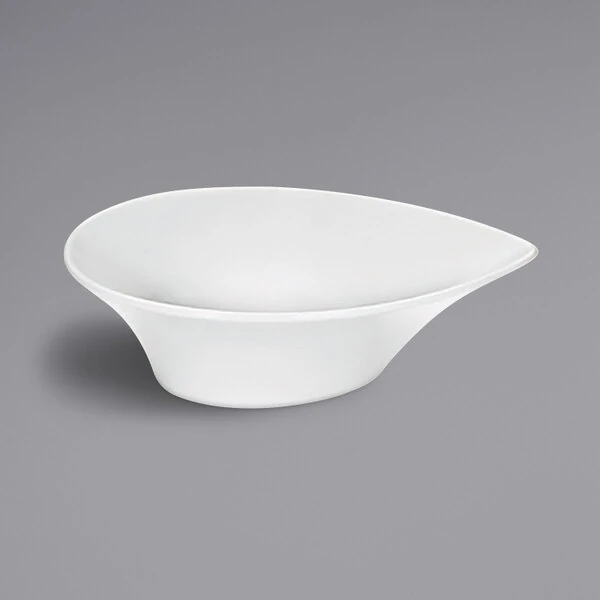 Bauscher Avantgarde from BauscherHepp 8.11 oz. Bright White Teardrop Porcelain Sauce Boat - 24/Case