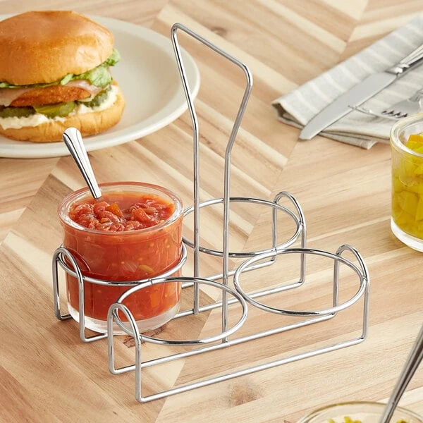Choice 4-Compartment Wire Condiment Holder