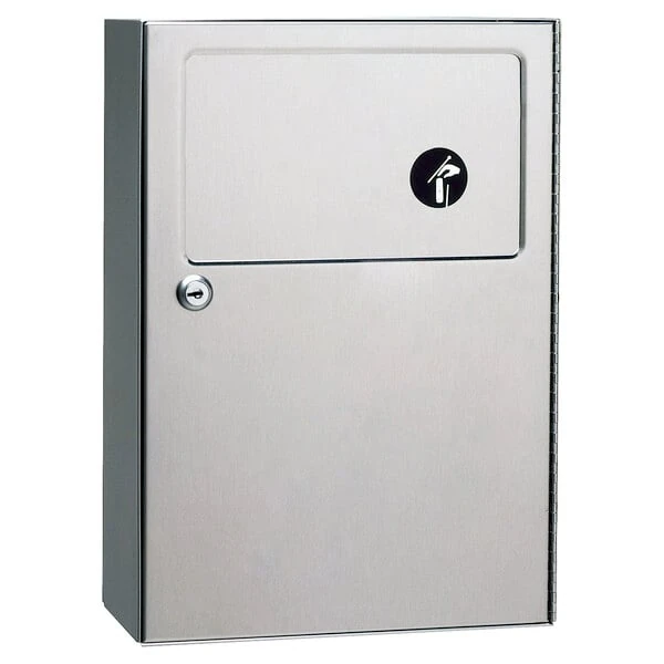 Bobrick B-254 Surface Mount Sanitary Napkin Disposal Receptacle
