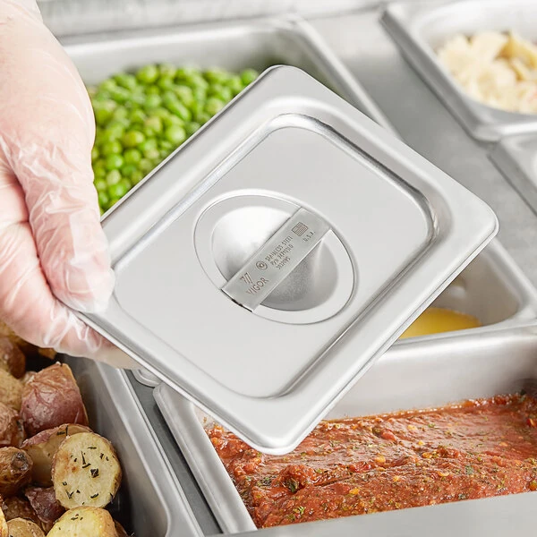 Vigor 1/9 Size Solid Stainless Steel Steam Table / Hotel Pan Cover