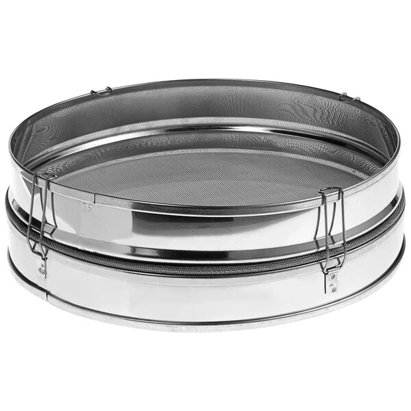 Tellier 11 13/16" Stainless Steel 3-Part Sieve NC012