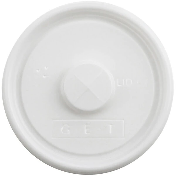 GET Disposable White Plastic Lid for BB-07-CL - 1,000/Case