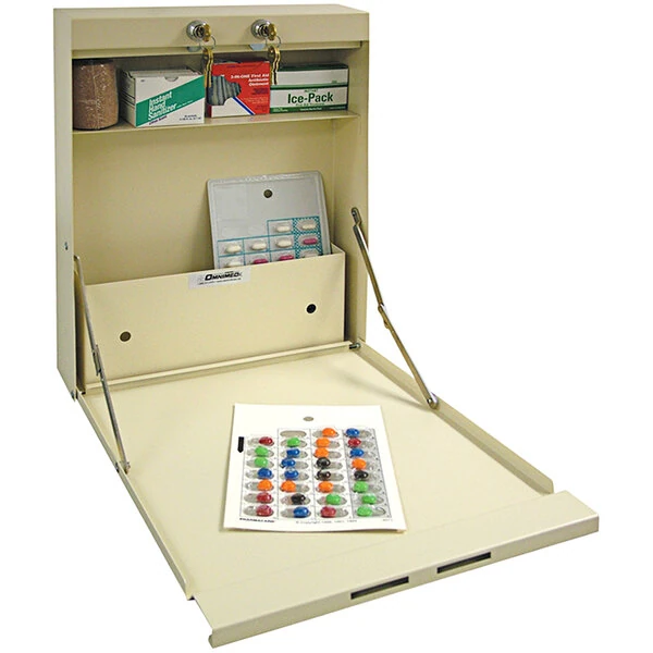 Omnimed 14" x 3 1/2" x 18" Beige Medication Distribution Cabinet 291505-BG