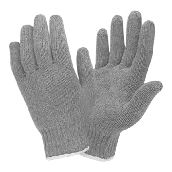 Cordova Gray 7 Gauge Standard Weight Cotton / Polyester Work Gloves - Large - 12/Pack