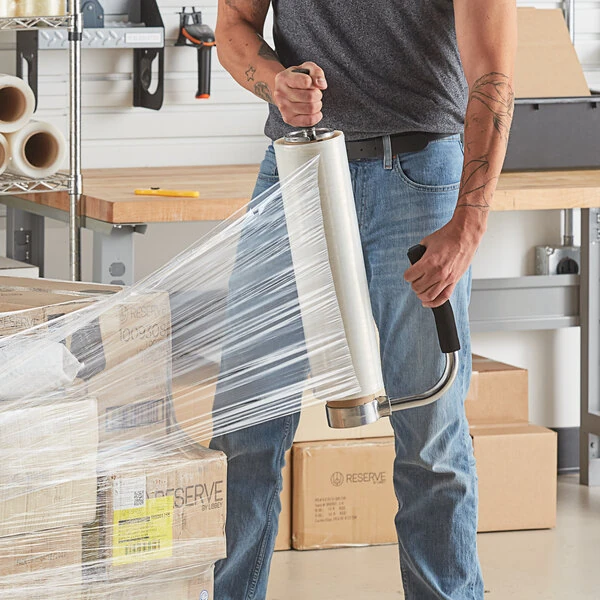 Lavex Heavy-Duty Steel Stretch Wrap Dispenser with Film Cutter