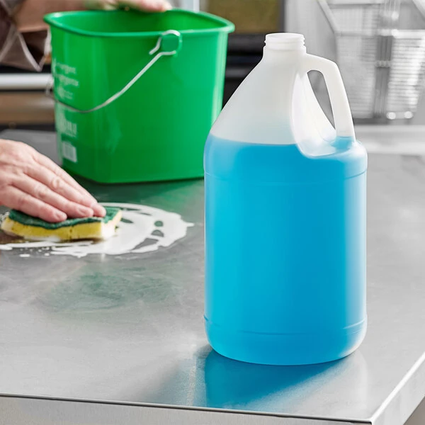 1 Gallon (128 oz.) Translucent HDPE Industrial Round Jug - 60/Case