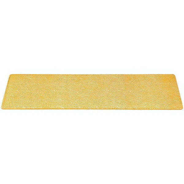 Rosseto Kalderon Foglia 31" x 8" Rectangular Yellow Glass Narrow Riser Shelf