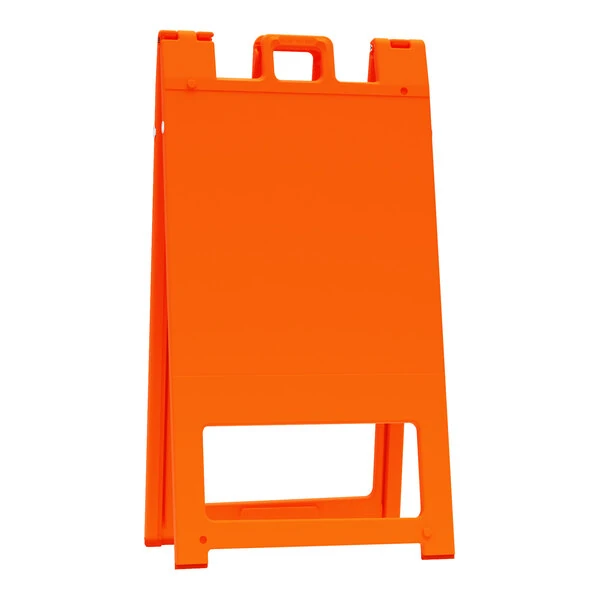 Plasticade® Squarecade 45 24" x 24" Orange Double-Sided A-Frame Sign Stand 145-0