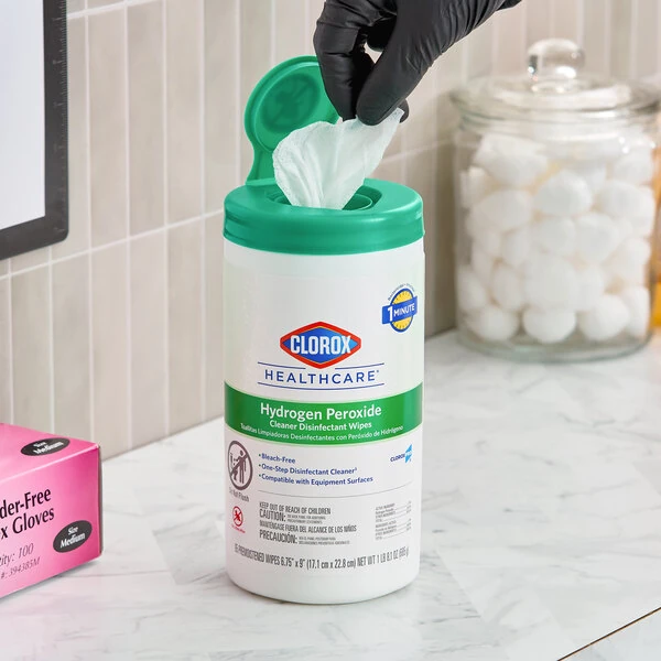 Clorox Healthcare CLO30824 95-Count Hydrogen Peroxide Cleaner Disinfectant Wipes - 6/Case