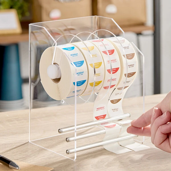 Noble Plastic Label / Sticker Dispenser with 3 Disks