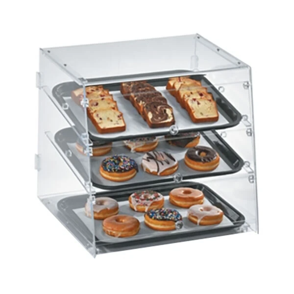 Vollrath KDC1418-3-06 Acrylic Bakery Display Case with Front and Rear Doors - 18 1/2" x 18 5/16" x 17 1/2"